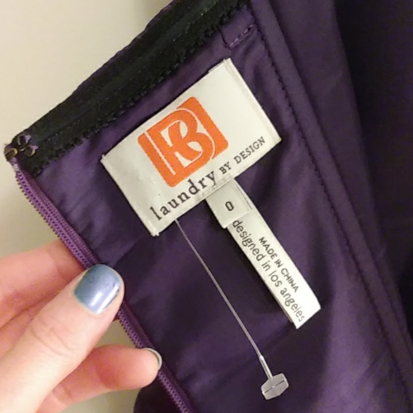 Laundry by Design purple flower applique dress 0 - Picture 7 of 8